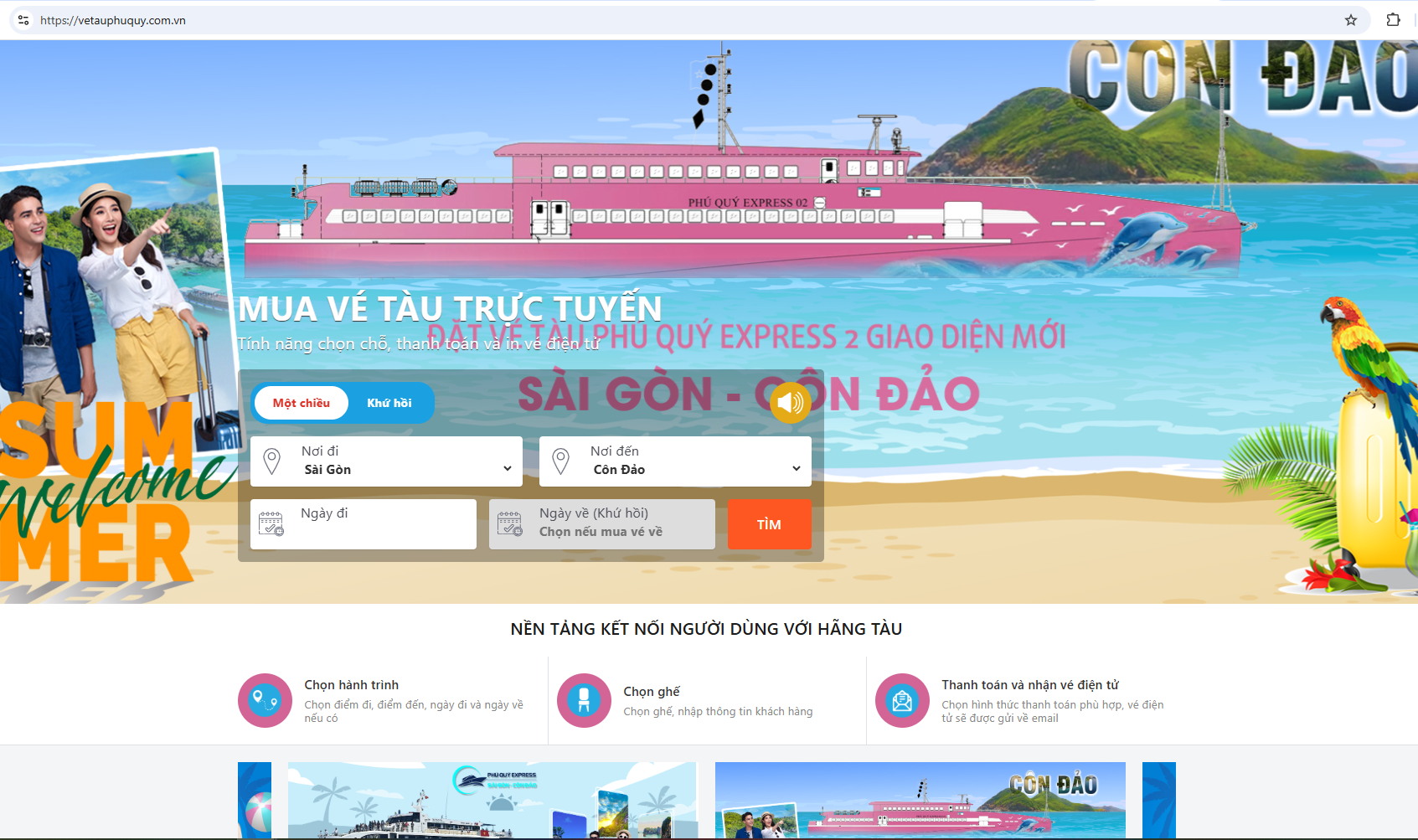 Tàu giường nằm Sài Gòn - Côn Đảo 